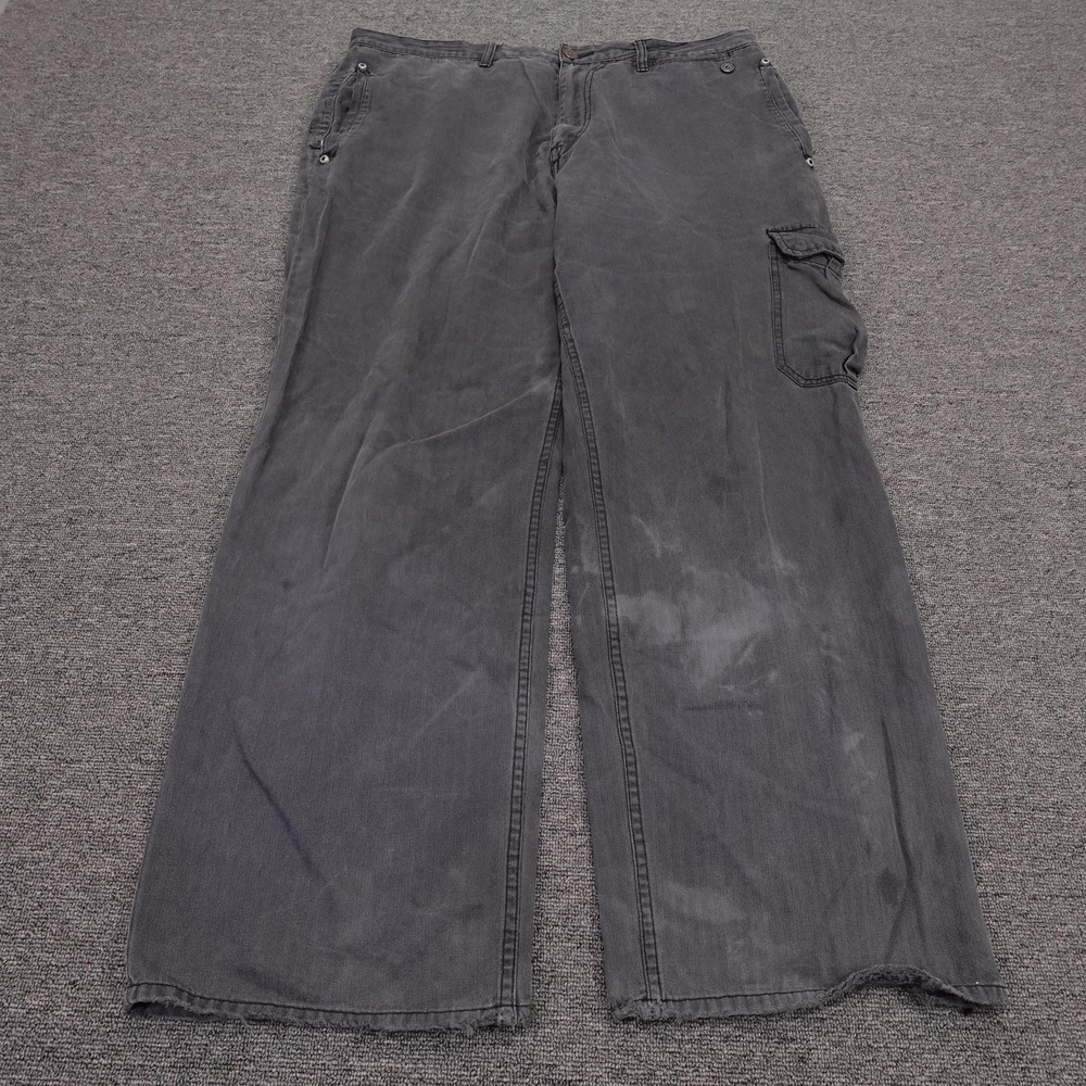 Vintage G-Unit Cargo Jeans Mens 42x31‎ Gray Wide Leg Denim Y2K Baggy Fit